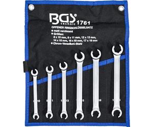 BGS 1761 | Double Ring Spanner Set, open Type | 8 x 10 - 17 x 19 mm | 6 pcs.
