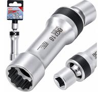 BGS 6849 | Spark Plug Socket, 12-point, with Retaining Spring | 10 mm (3/8") Drive | 18 mm