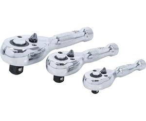 BGS 215 | Stubby Ratchet Set | 6.3 mm (1/4") / 10 mm (3/8") / 12.5 mm (1/2") | 3 pcs.