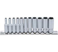 BGS 2221 | Socket Set, Hexagon, deep | 6.3 mm (1/4") Drive | 4 - 13 mm | 11 pcs.