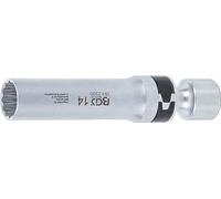 BGS 2390 | Spark Plug Socket, 12-point, with Retaining Spring | 10 mm (3/8") Drive | 14 mm
