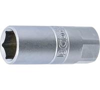 BGS 2426 | Spark Plug Socket, Hexagon | 12.5 mm (1/2") Drive | 18 mm | Drive internal square 12.5 mm (1/2 inch), chrome vanadium steel, chrome-plated, rubber insert