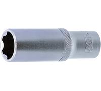BGS 2948 | Socket, Super Lock, deep | 12.5 mm (1/2") Drive | 18 mm | Drive internal square 12.5 mm (1/2 inch), chrome vanadium steel, chrome-plated, matt, with knurling