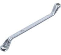 BGS 30210 | Double Ring Spanner | deep offset ends | 10 x 11 mm | 12-point output profile, chrome vanadium steel, chrome-plated, matt, offset angle 75°, cold forged