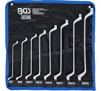 BGS 30306 | Double Ring Spanner Set | deep offset ends | 6 x 7 - 20 x 22 mm | 8 pcs.