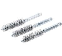 BGS 3078-12-S | Steel Brush | 12 mm | 6.3 mm (1/4") Drive | 3 pcs.