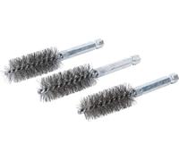 BGS 3078-18-S | Steel Brush | 18 mm | 6.3 mm (1/4") Drive | 3 pcs.