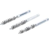 BGS 3078-9-S | Steel Brush | 9 mm | 6.3 mm (1/4") Drive | 3 pcs. | For cleaning and deburring, for cylinders, pipes, bushings, for drills and pneumatic drills