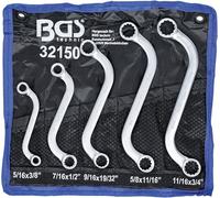 BGS 32150 | S-Type Double Ring Spanner Set | Inch Sizes | 3/8" - 3/4" | 5 pcs.