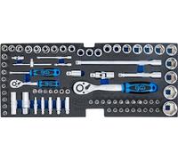 BGS 3345 | Foam Tray for BGS 3312: Socket Set | 6.3 mm (1/4") / 12.5 mm (1/2") | Inch Sizes | 78 pcs.