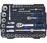 BGS 3351 | Foam Tray for BGS BOXSYS1 and 2: Socket Set 6.3 mm (1/4") / 12.5 mm (1/2") | BGS systainer | 65 pcs.
