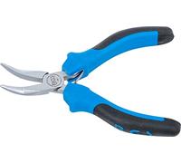BGS 383 | Electronic Long Nose Pliers | bent | spring loaded | 138 mm