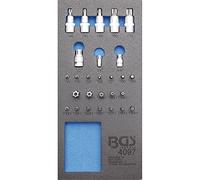 BGS 4097 | Tool Tray 1/3: Bit and Bit Socket Assortment | 27 pcs.