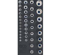 BGS 4149 | Tool Tray 1/3: Sockets 12-point | 6.3 mm (1/4"), 10 mm (3/8"), 12.5 mm (1/2") | 40 pcs.