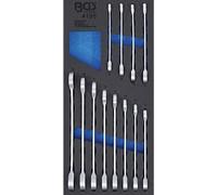 BGS 4196 | Tool Tray 1/3: Ratchet Combination Wrench Set | 8 - 19 mm | 12 pcs.
