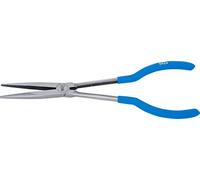 BGS 4407 | Long Nose Pliers | extra long | 280 mm | Straight gripper sleeves, slim, flat-round gripping tips, serrated inner profile, non-slip, dip-insulated handles