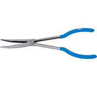 BGS 4411 | Long Nose Pliers | S-Type | extra long | 280 mm | Tool steel | slim flat round gripping tips | serrated inner profile | dip insulated handles