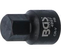 BGS 4997 | Brake Calliper Socket | internal Hexagon | extra short | 9 mm | Drive internal square 6.3 mm (1/4 inch), very low height 20 mm