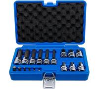 BGS 5172 | Bit Socket Set | 6.3 mm (1/4") / 12.5 mm (1/2") Drive | Spline (for XZN) | 18 pcs.
