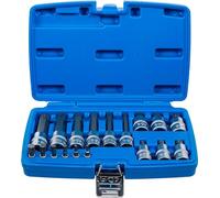 BGS 5172 | Bit Socket Set | 6.3 mm (1/4") / 12.5 mm (1/2") Drive | Spline (for XZN) | 18 pcs.
