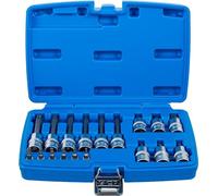 BGS 5174 | Bit Socket Set | 6.3 mm (1/4") / 12.5 mm (1/2") Drive | T-Star tamperproof (for Torx) | 18 pcs.