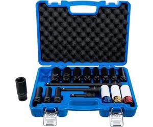 BGS 5202 | Impact Socket and Protective Impact Socket Set | Hexagon | 12.5 mm (1/2") Drive | 10 - 24 mm | 18 pcs.
