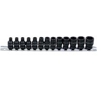 BGS 5296 | Hex Impact Socket Set | 1/4" Drive | 4-14mm | 13-Piece