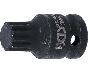 BGS 5381-M18 | Impact Bit Socket | length 43 mm | 12.5 mm (1/2") Drive | Spline (for XZN) M18