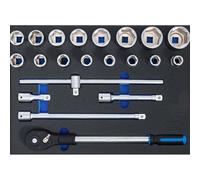BGS 6080 | Tool Tray 3/3: Socket Set | 20 mm (3/4") Drive | 21 pcs.