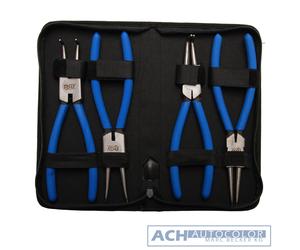 BGS 650 - Retaining Ring Pliers Set, 225 mm, 4 Pieces 0 + 45 Angled in Bag NEW