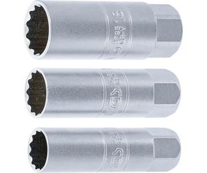 BGS 6858 | Spark Plug Socket Set 12-Point | 10 mm (3/8") Drive | 14 - 16 - 18 m