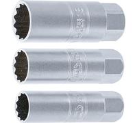 BGS 6858 | Spark Plug Socket Set 12-Point | 10 mm (3/8") Drive | 14 - 16 - 18 mm | 3 pcs.