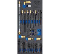 BGS 6960 | Tool Tray 1/3: Adaptor Set for Compression and Pressure Loss Tester | 30 pcs. | Workshop trolley insert 1/3 | For diesel and petrol engines | Adapter for glow plug and spark plug threads