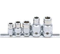 BGS 70103 | Bit Adaptor Set with Retaining Ball | 6.3 mm (1/4") / 10 mm (3/8") / 12.5 mm (1/2") Drive | 5 pcs.