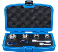 BGS 70115 | Die Adaptor Set | for Wheel Studs | 7 pcs. | 7 Pieces | 4 Cutter Holder | Hex Adapter | 2 Square Adapters Drive 10 mm (3/8 Inch) | Incl. thread screws