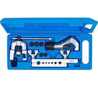 BGS 70221 | Double Flaring Tool Kit with Pipe Cutter | 10 pcs. | Simple flaring type D, double flaring type E (SAE) and type F, pipes up to 1 mm wall thickness
