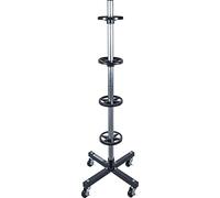 BGS 70979 | Tire and Wheel Rim Cart | mobile | 4 swivel castors diameter 50 mm, 4 rim-friendly support plates, steel, height 1160 mm, load capacity 100 kg