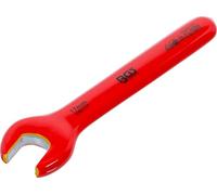 BGS 71067 | VDE Single Open End Spanner | 17 mm | VDE insulated up to 1000 V, chrome vanadium steel, jaw position 15°, drop-forged, EN 60900/IEC 60900