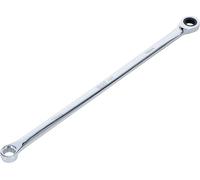 BGS 7241 | Ratchet Ring Wrench and Ring Spanner | Extra Long | 11 mm | Length 270 mm, 72 teeth, 5° reverse swing angle, twelve-point output profile, chrome vanadium steel, chrome-plated