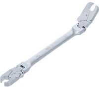 BGS 73360 | Brake Pipe Wrench with Ratcheting Function | 10 x 11 mm | Length: 138 mm, chrome vanadium steel, chrome-plated, matt, narrow design, for brake line fittings