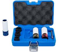 BGS 74297 | Protective Impact Socket and Twist Socket Set (Spiral Profile) / Screw Extractor | 12.5 mm (1/2") Drive | 17 - 21 mm | 7 pcs.