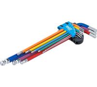 BGS 74453 | L-Type Wrench Set | Multicolour | Extra Long | Internal Hexagon, Internal Hexagon with Ball Head 1.5-10 mm | 9 pcs.