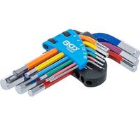 BGS 74454 | L-Type Wrench Set | Multicolour | Short | Internal Hexagon 1.5-10 mm | 9 pcs.