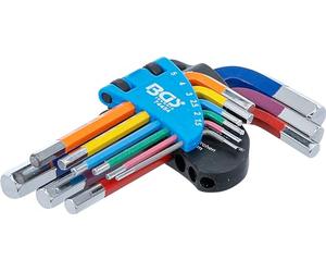 BGS 74454 | L-Type Wrench Set | Multicolour | Short | Internal Hexagon 1.5-10 mm | 9 pcs.