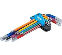 BGS 74455 | L-Type Wrench Set | Multicolour | Internal Hexagon 1.5-10 mm | 9 pcs.