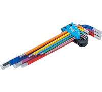 BGS 74456 | L-Type Wrench Set | Multicolour | Extra Long | Internal Hexagon 1.5-10 mm | 9 pcs.