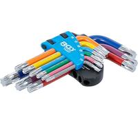 BGS 74457 | L-Type Wrench Set | Multicolour | Short | T-Star (for Torx) T10 - T50 | 9 pcs.