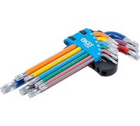 BGS 74458 | L-Type Wrench Set | Multicolour | T-Star (for Torx) T10 - T50 | 9 pcs.