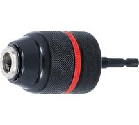 BGS 74470 Keyless Drill Chuck Metal Design Drive External Hexagon 6.3 mm (1/4 Inch) x 20 UNF 1.5-13 mm
