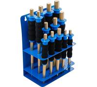 BGS 74596 | Pin Punch / Centre Punch / Flat Chisel Set | with Hand Protection | 13 pcs.